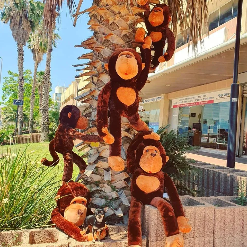 ⁦בובת "קוף חיבוקי" 1.10 מטר⁩ – תמונה ⁦2⁩