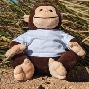 בובת קוף עם חולצה מודפסת 30 ס"מ