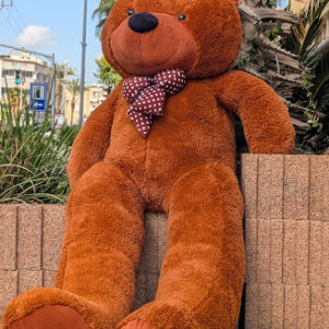 דובי ענק 2.4 מטר חום -"כהה" בסגנון קלאסי
