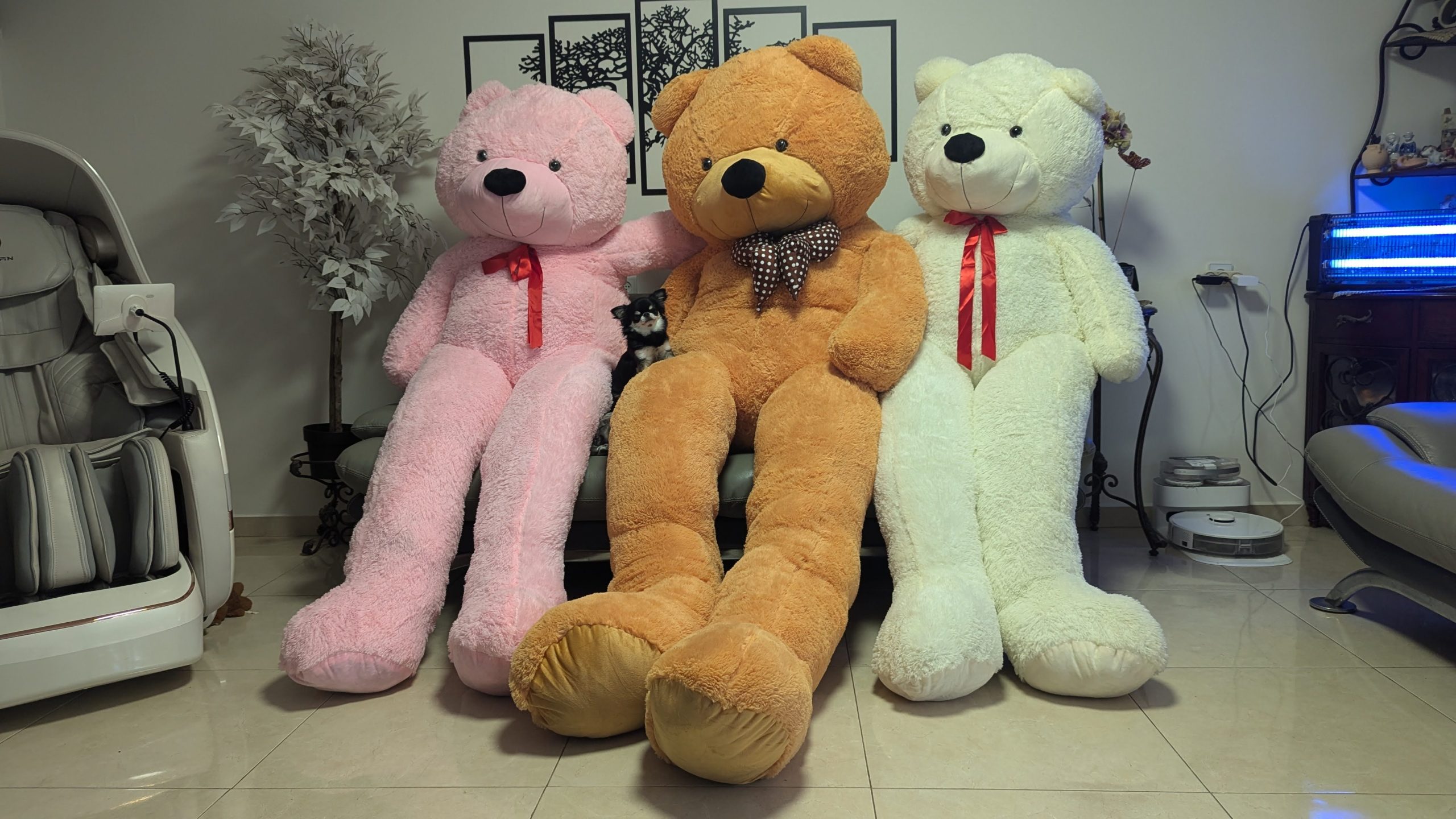 דובי ענק 3 מטר חום -"חום קרמל" בסגנון קלאסי – תמונה 3